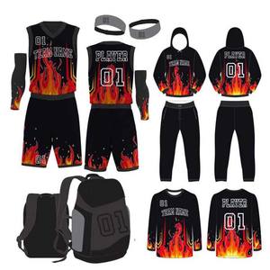 Camiseta de baloncesto Unisex de alta calidad hecha a medida con impresión de sublimación de secado rápido uniforme pantalones cortos de baloncesto - Product Image 5