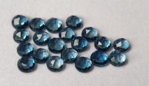 Topacio azul de Londres natural Corte Rosa 3mm Facetado-Corte suelto de Topacio Azul de Londres Rosa - Product Image 2