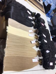 Vente en gros, Double épaisseur, 100% de kératine russe, matière première, pointe plate, extension de cheveux, 0.5 grammes, 1 brin - Product Image 3