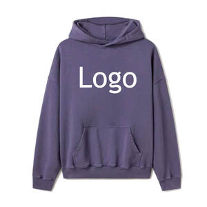 Acheter 100% coton mélangé 360GSM-450GSM pull-over lourd à capuche Logo personnalisé plaine vierge épais hiver polaire pour garçons - Product Image 6