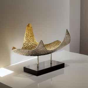 Escultura de decoración náutica para el hogar, decoración de escritorio de oficina chapada en oro, de proveedor indio - Product Image 6