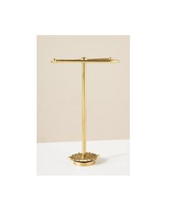 Brass <b>towel</b> <b>stand</b> for bathroom decor handcrafted luxury freestanding holder vintage style home hotel use - Product Image 3