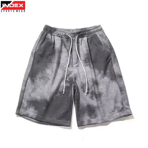 Pantalones Cortos Bermuda de Algodón Tie Dye para Hombre, Cintura Elástica, Cordón Ajustable, Ropa Casual de Verano - Product Image 1