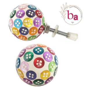 Tiradores de botón de resina multicolor modernos para cocina, baño, sala de estar, cajón de madera de calidad, puerta, armario, Tiradores para - Product Image 1