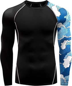 Collant de compression doux personnalisé à manches longues pour homme, séchage rapide, UPF50, écologique, idéal pour le fitness (vente en gros) - Product Image 1