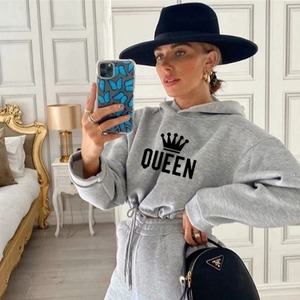 Winter Women Casual Matching Two-Piece <b>Set</b> Zip up <b>Sweaters</b> Solid Colar Sweatpants Outfits Women Two Pieces Suit - Product Image 5