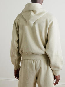 Sweat à capuche épais en coton de haute qualité pour homme, logo personnalisé, vêtement d'hiver uni, grande taille, impression numérique, uni - Product Image 3