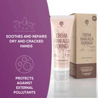 Crème hydratante pour les mains pour peaux sèches et gercées |   Beurre de karité, huile d'amande, extrait de graines de moringa, testé dermatologiquement |   RedMoringa