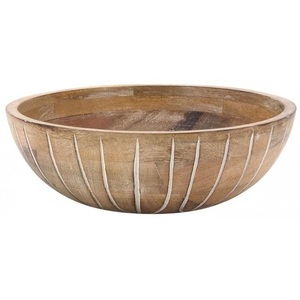 Bol à salade en bois de haute qualité bol de service de créateur fini personnalisé forme ronde vente chaude bol à soupe en bois fantaisie - Product Image 1