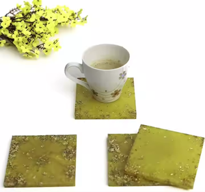 Handmade Eco-Friendly Resin Tea Coaster Artisan <b>Craft</b> with Scratch-Resistant Surface for Home Office or Hotel - Product Image 5
