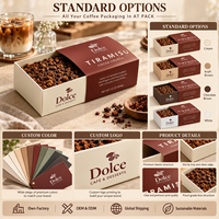 Boîtes à dessert Tiramisu personnalisées AT PACK avec couvercle à fenêtre, emballages de gâteaux de qualité supérieure pour les cafés et les boulangeries
