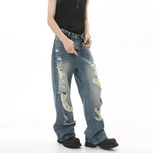 Jeans de Mezclilla para Hombre con Bordado Personalizado, Corte Slim Recto, Moda Urbana, Cómodos, de Algodón Suave, Suministro al por Mayor de Fábrica - Product Image 5