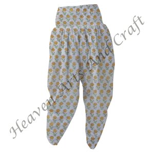 Luxury Hand Block Print Cotton Pajama Floral Traditional Block Prints Handcrafted Sleepwear Patiala Pants Hot Selling Women's - Product Image 2