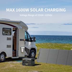 Generador <span class=keywords><strong>Solar</strong></span> Portátil LiFePO4 de 3.6kW 3072Wh con <span class=keywords><strong>Panel</strong></span> de 600W, Enchufe Americano de 120V, Control Remoto y Encendedor de Cigarrillos Inalámbrico (Stock en EE. UU.) - Product Image 3
