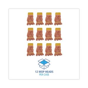 Tête de balai serpillère Boardwalk Super Loop Orange 5 pouces, petite, en coton/fibre synthétique, 12 par carton - Product Image 4