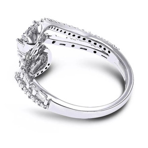 แหวนแต่งงานแหวนหมั้นของผู้หญิงทำจากเงินแท้925แข็งดีไซน์คลาสสิกเครื่องประดับงานปาร์ตี้ทำจากหินเพทายขายส่ง - Product Image 4