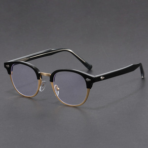 Gafas de Alta Calidad con Protección Anti Luz Azul para <span class=keywords><strong>Hombre</strong></span>, UV400, Ópticas Clásicas, Transparentes, Blancas, Plateadas, de Metal, Redondas, Graduables, 2025 - Product Image 3