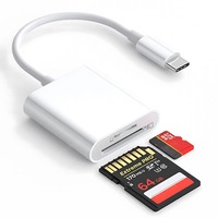 Le lecteur de carte haute vitesse SD TF de type c 2-en-1 adapté au hub d'intégration de carte de lecteur de carte d'ordinateur de téléphone portable Android