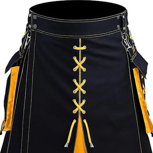 Men's <b>Tartan</b> Hybrid Fabric Kilt Expertly Crafted Traditional Scottish Design with Adjustable Waist for Weddings and Events - Product Image 6