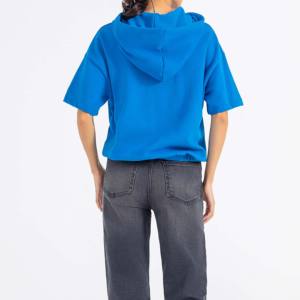 Best Price Women's Plus Size Cotton <b>Crop</b> <b>Top</b> Hoodies Winter Autumn Streetwear with Embroidered Printed Techniques Made Pakistan - Product Image 3