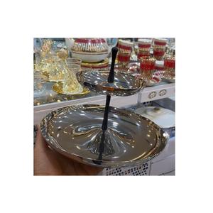 Support à gâteau de forme ronde de qualité de luxe Serveur de gâteau de bonbons en acier inoxydable de conception fantastique à un prix abordable - Product Image 5