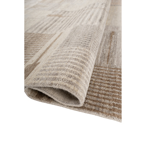 Tapis en laine noué à la main Blythe Gold 9x12, motif abstrait rectangulaire en puzzle pour entrée, chambre ou couloir - LSEA-1366 - Product Image 2