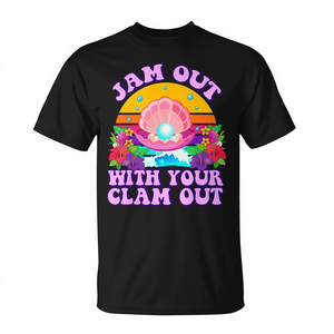 Maglietta da donna con umorismo per adulti 'Jam Out with Your Clam Out' - Idea regalo promozionale - Product Image 2