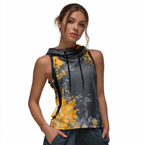 Sudadera con Capucha Deportiva Estampada para Mujer, 100% Poliéster, Sublimación, Tops con Capucha para Ejercicio, Camisetas Deportivas para Mujer - Product Image 3