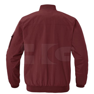 Blouson d'aviateur uni et vierge d'hiver sur mesure Blouson d'aviateur à logo personnalisé de couleur unie - Product Image 2