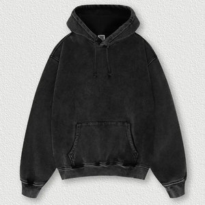 Acide Lavage Hoodies Coton Lourd Français Terry Goutte Épaule Blanc Hoodies Haute Qualité Thermique 350 Gsm Hoodies - Product Image 6