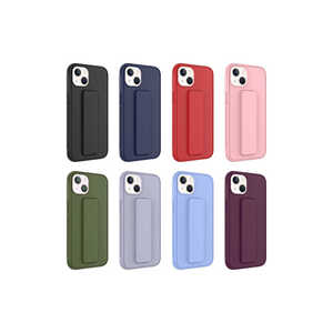 Coque magnétique en silicone JoieCreatif Qstand pour iPhone 14 Plus, bleu marine, antichoc, avec béquille, protection intégrale, style Ins 11Pro - Product Image 2