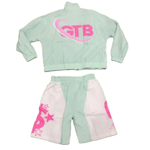 Conjunto Cortavientos de Poliéster para Hombre, Fabricación al por Mayor, Transpirable, con Logotipo Personalizado, Conjunto de Pantalones Cortos Cortavientos para Hombre de Alta Calidad - Product Image 2