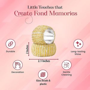 แหวนผ้าเช็ดปากลูกปัดพลาสติกแก้วทรงกลมขนาดใหญ่สำหรับตกแต่งงานปาร์ตี้โต๊ะรับประทานอาหารการชุมนุมของครอบครัวทุกวันการตกแต่งบนโต๊ะที่ยอดเยี่ยม - Product Image 3