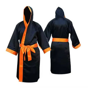 Kimono de Jiu Jitsu para Adultos, Manga Larga, Bata de Boxeo de Satén, Logotipo Frontal, Material de Poliéster/Nailon, Secado Rápido, Transpirable, Diseño de una Pieza - Product Image 4