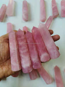 Obelisco de punto de cuarzo rosa natural, piedra preciosa curativa de Reiki tallada para meditación, recuerdos de Feng Shui, tarifa de venta completa, estilo mascota - Product Image 4