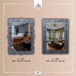 Miroir de salle de bain design à rainure en V avec réflexion claire pour les espaces intérieurs modernes en provenance d'Inde - Product Image 4