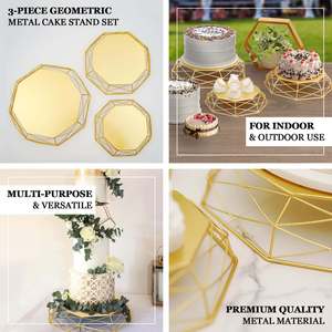 Support à gâteau en métal élégant de style royal, support surélevé pour les événements spéciaux, conçu pour les mariages et la présentation des lieux - Product Image 3