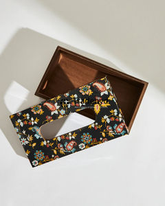 Porta Cajas de Pañuelos de Madera Cuadrada con Esmalte Impreso, Ecológico, Elegante, Hecho a Mano, Decoración de Hogar de Lujo para Mesa - Product Image 2