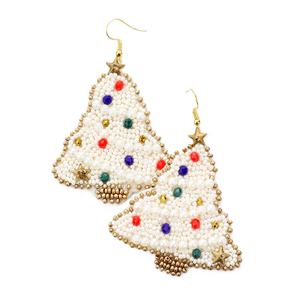<b>Top</b> Selling Seed Beads Embroidery Christmas <b>Earrings</b> for Gifts DIY Seed Beads Embroidery Christmas <b>Earrings</b> Beaded <b>Earrings</b> - Product Image 1