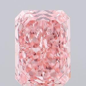 Diamante cultivado en laboratorio Radiante 2,06 CT Fancy Vivid Pink VVS1 - Product Image 1