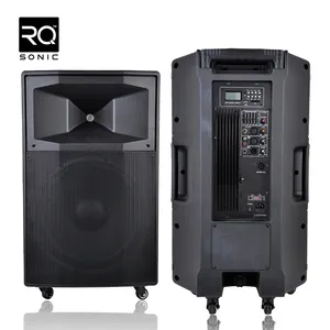 RQSONIC CMF15AXQ Portable Speaker 15 Inch 180W Powered Speaker for Optimal Sound with Wheels for Easy Movement