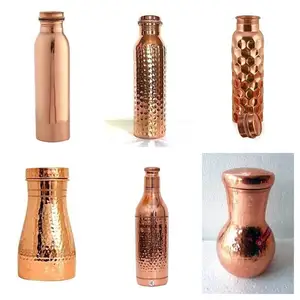 Accessories Handmade Hammered Copper Water Bottles Manufacturer Leak proof Copper Yoga Fitness Water Bottles Top Deal 2024