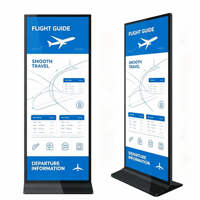 Kiosco de Señalización Digital LCD con Software de Publicidad Vertical para Interiores, Pantalla Completa 4K de 64, 69 y 79 Pulgadas