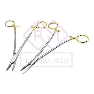 คีมจับเข็มทันตกรรม 18 ซม. เครื่องมือแพทย์สำหรับทันตกรรม เครื่องมือผ่าตัด คีมจัดฟันสีทอง ชุดเครื่องมือ - Product Image 3