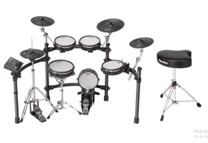 Nouveau kit de batterie numérique NUX DM 8 avec tous les tampons en maille et tabouret offert à la vente - Product Image 2