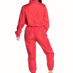 Venta al por mayor de lujo de las mujeres del traje cortavientos mejor Fabricación de correr personalizado de dos piezas de las mujeres de contraste de color cortavientos - Product Image 6