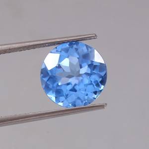 Aigue-marine brésilienne bleu ciel sans défaut, pierres précieuses rondes en vrac, bagues aigue-marine de qualité fine et fabrication de bijoux, pierres précieuses en vrac - Product Image 2