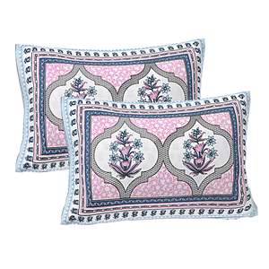 Juego de Sábanas Planas con Estampado Floral Rosa 100% Algodón con 2 Fundas de Almohada (SHKV1043) - Product Image 3