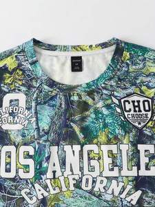 Green Camo All Over 88 Mesh Jersey Camisetas deportivas para hombres Camiseta de calle de sublimación de gran tamaño con estampado de LOS ANGELES para hombres - Product Image 2