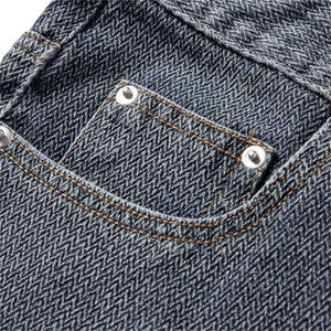 Shorts en jean personnalisés pour hommes, coupe droite, en denim léger, style décontracté, en coton, pour l'été, style streetwear - Product Image 3